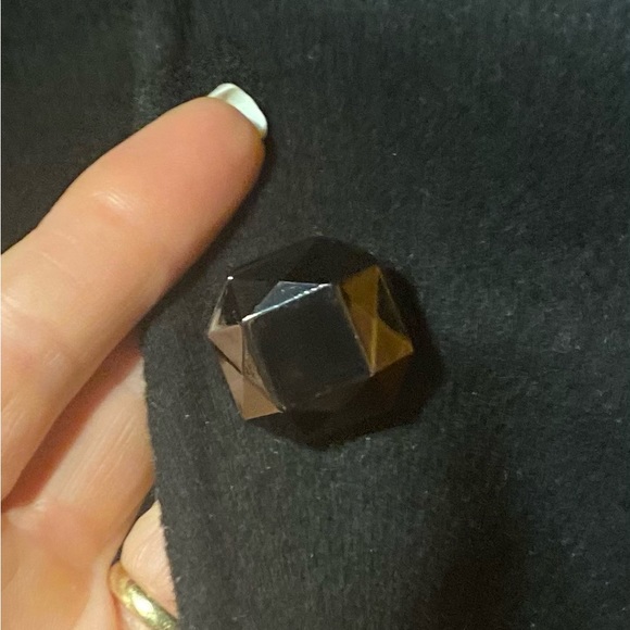 Nanette Lepore Long Black Winter Coat/Blazer, Size Large, One Button - Picture 6 of 8